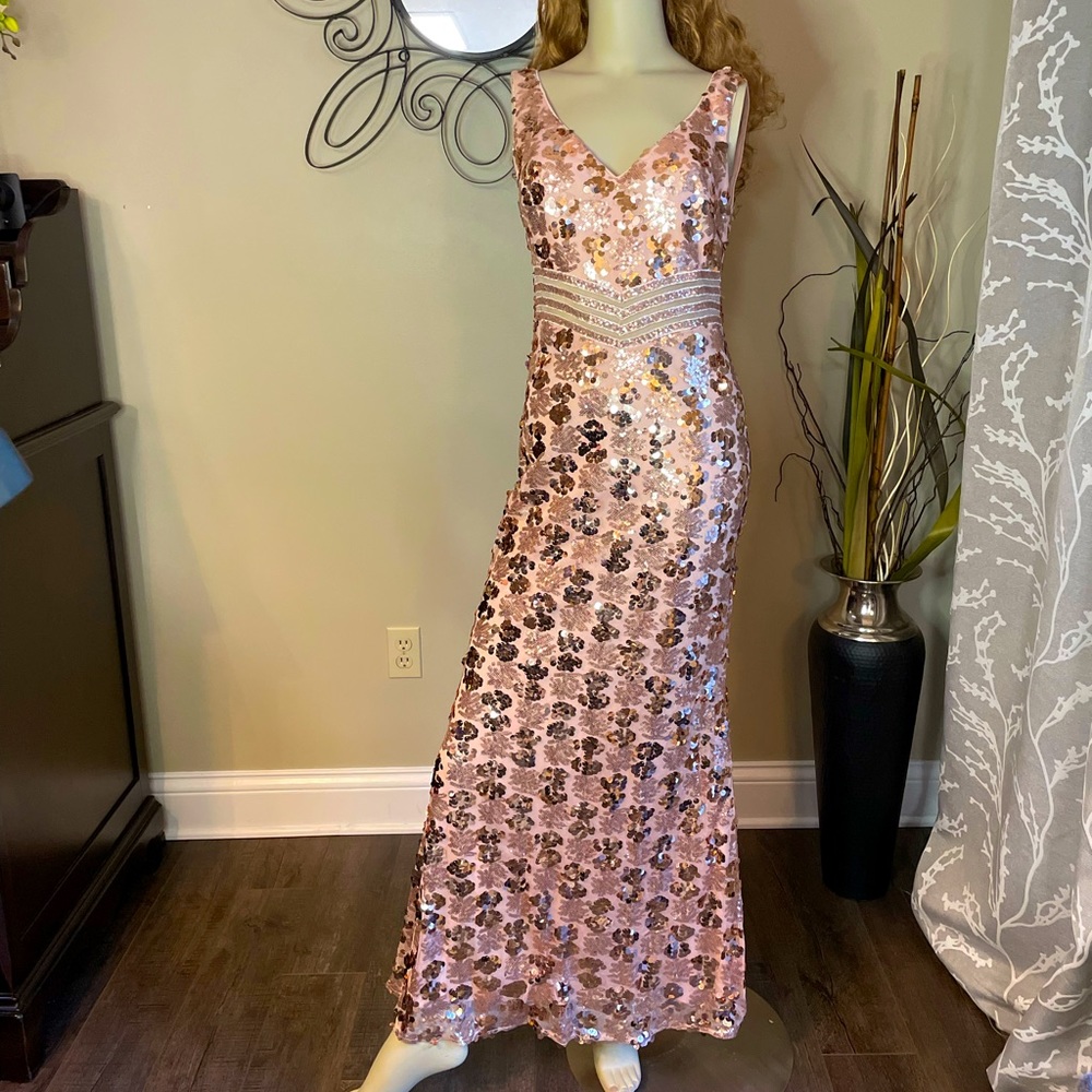 Like New Size 6 Formal Beaded/Sequin Gown